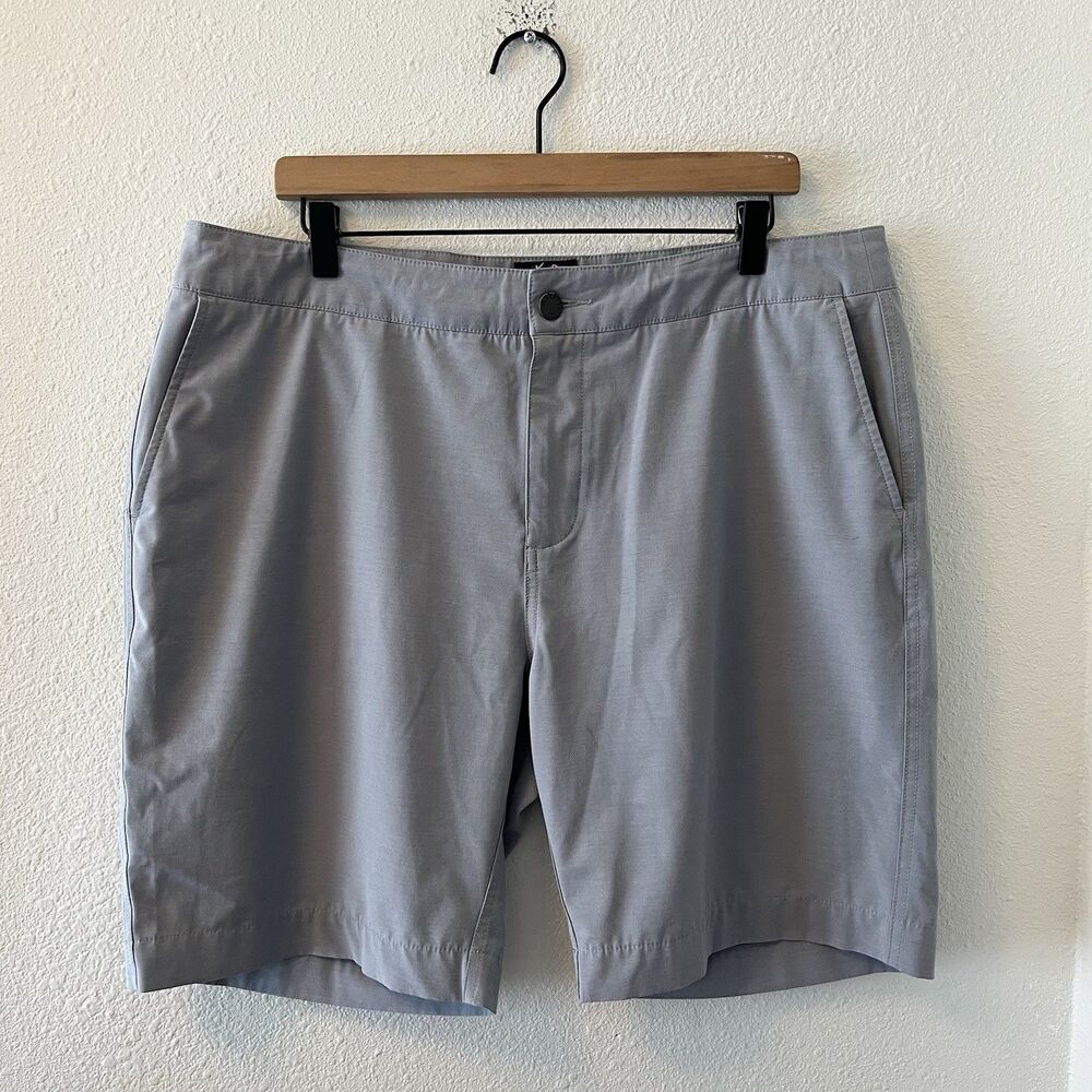 Faherty Light Gray Flat-Front Men’s Shorts